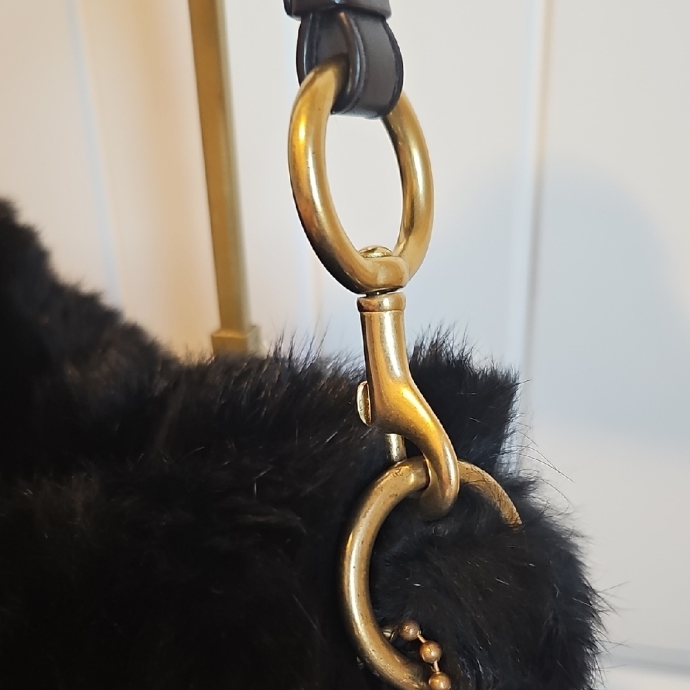 Coach 2005 Vintage Soho Rabbit FUR Hobo Bag EUC - Picture 4 of 10